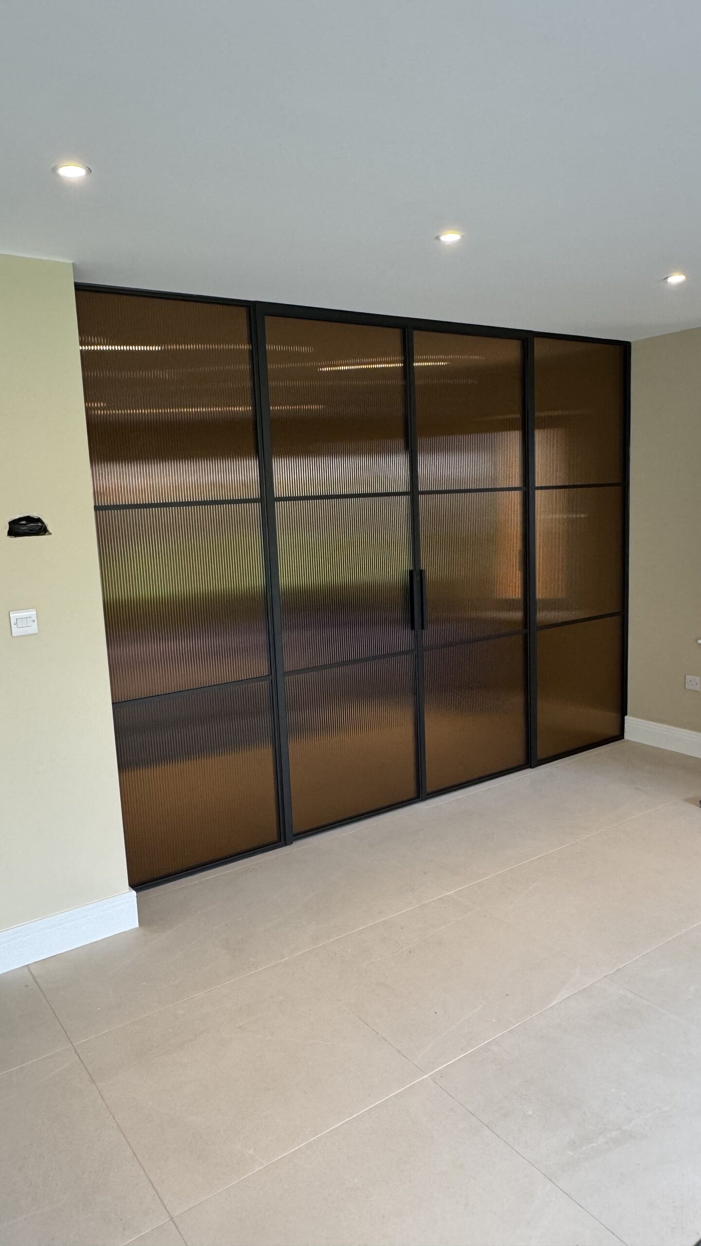 Bronze Fluted Glass