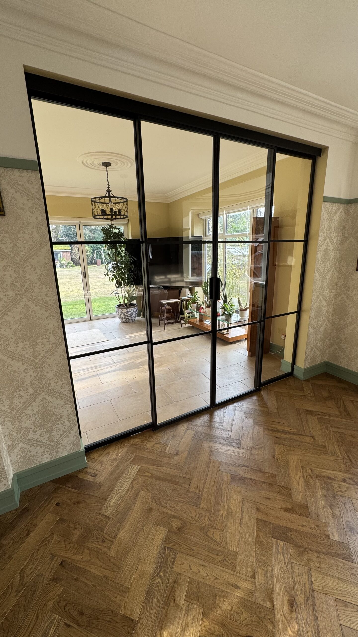 glass steel door image